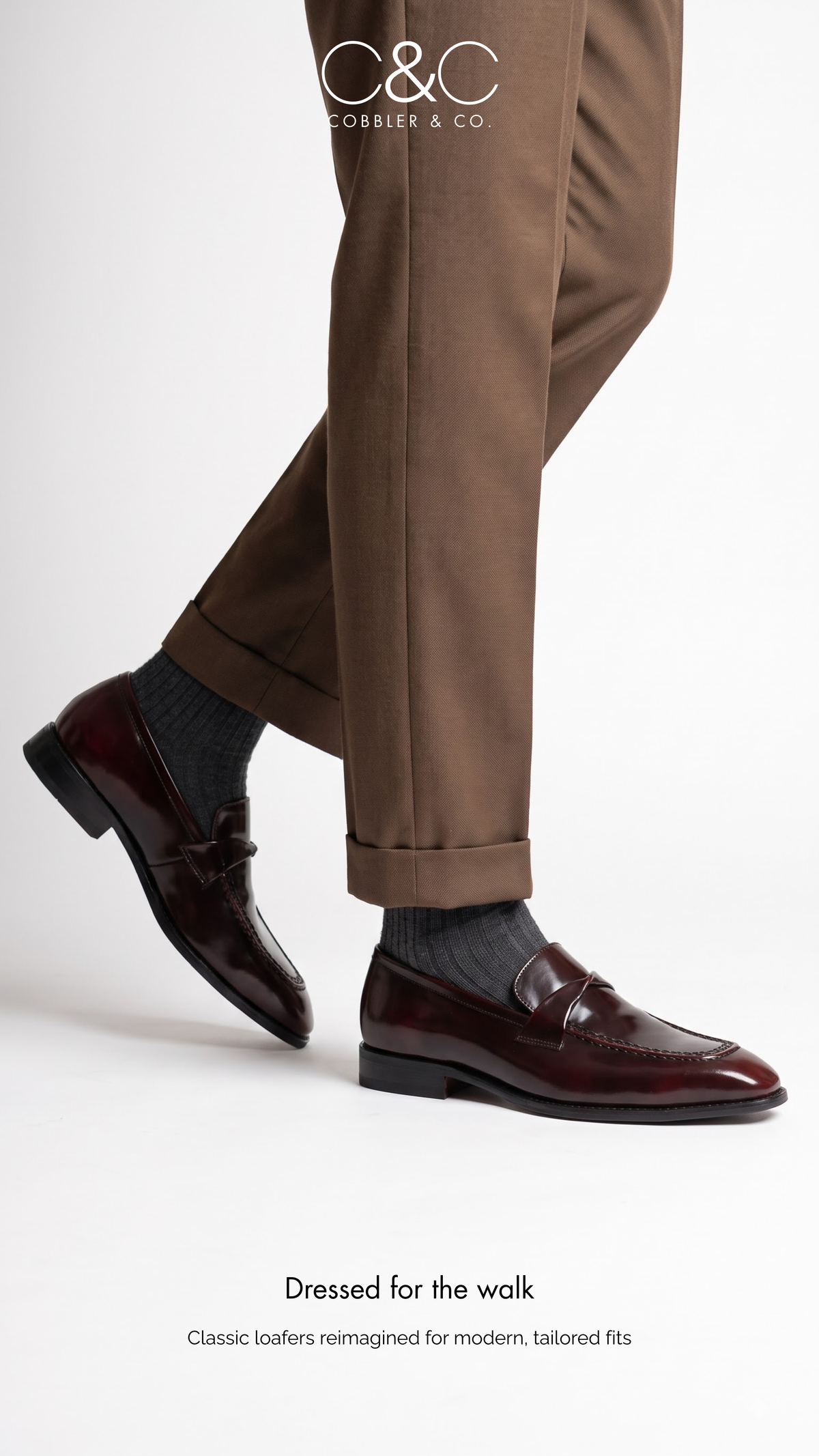 Garnet – Cherry Leather Loafers for Men