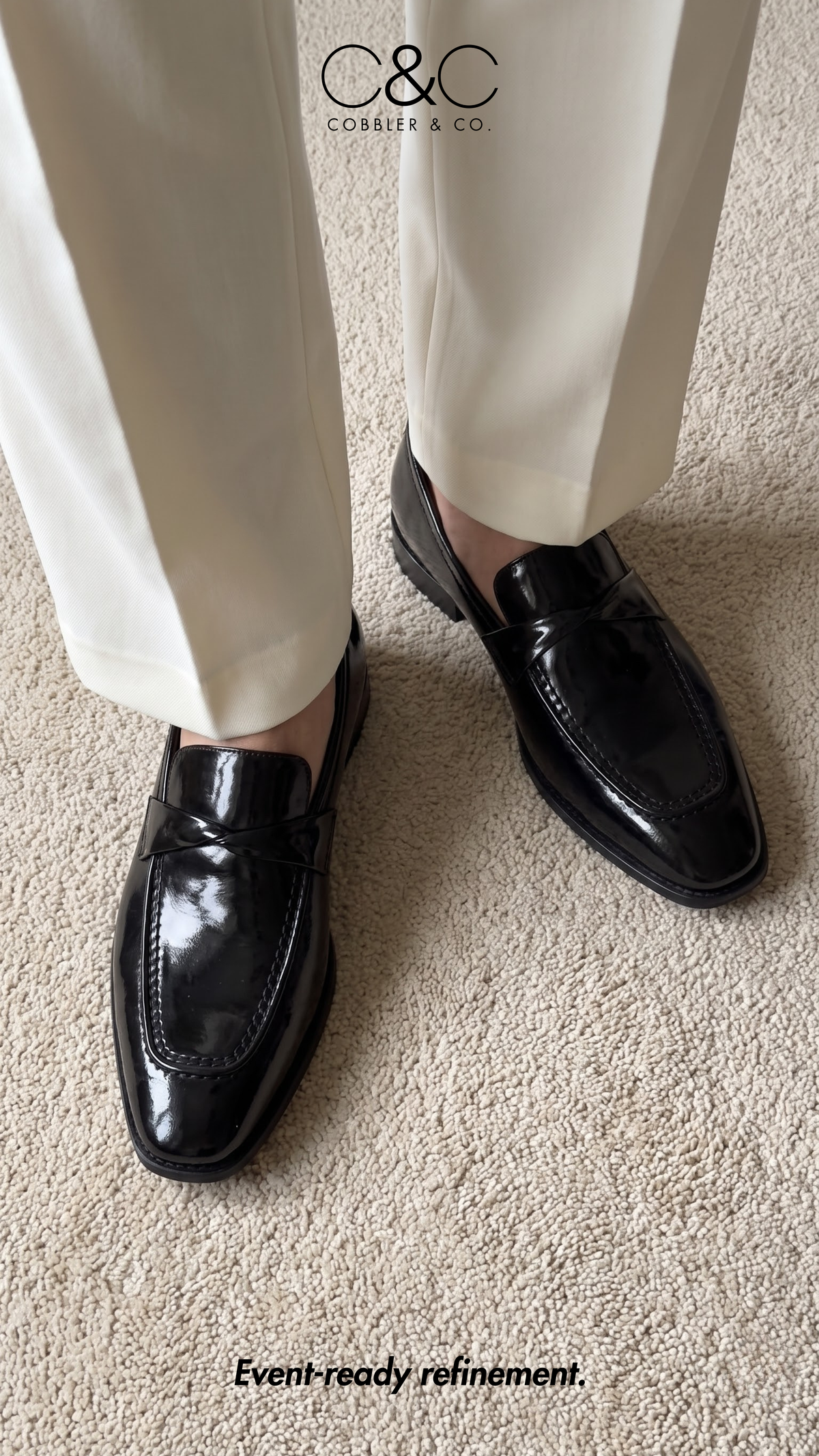 Onyx – Black Leather Loafers for Men