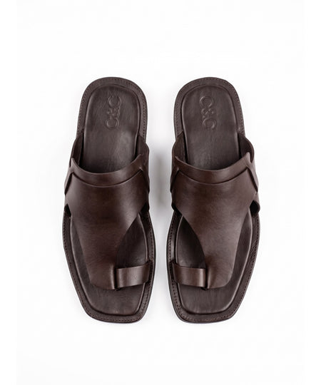 Brio – Brown Leather Kolhapuri Chappal for Men