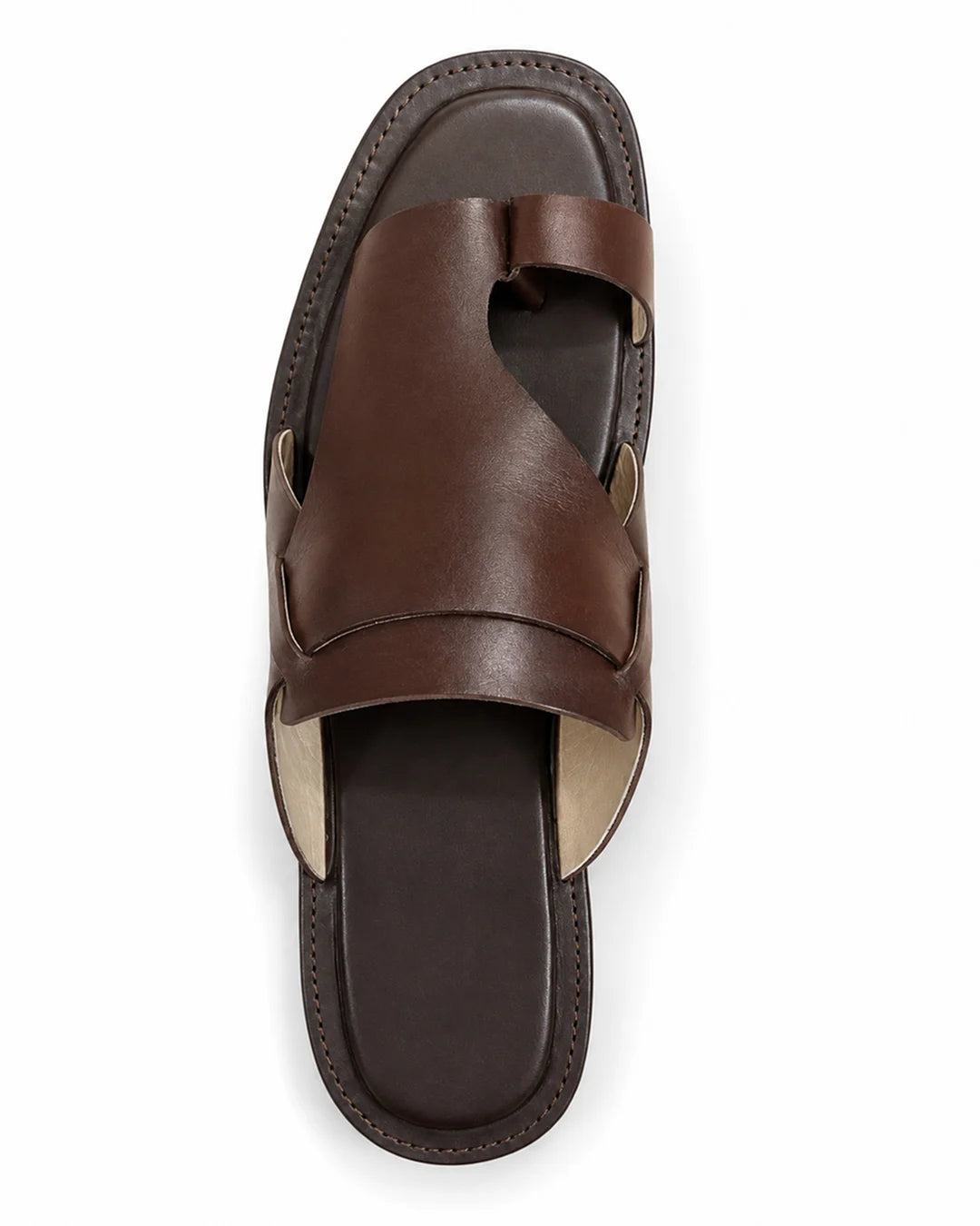 Brio – Tan Milled Leather Sandals for Men