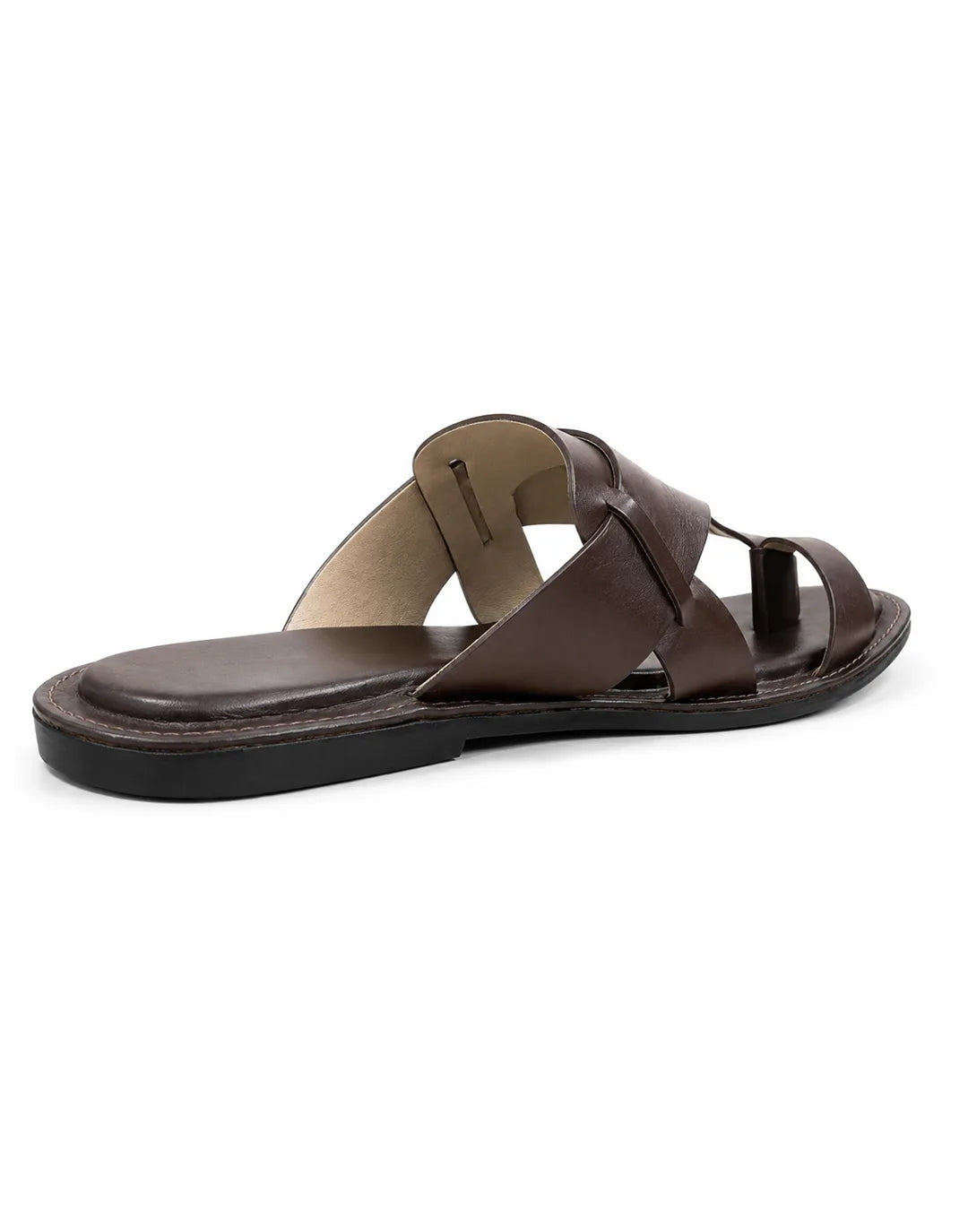 Brio – Tan Milled Leather Sandals for Men