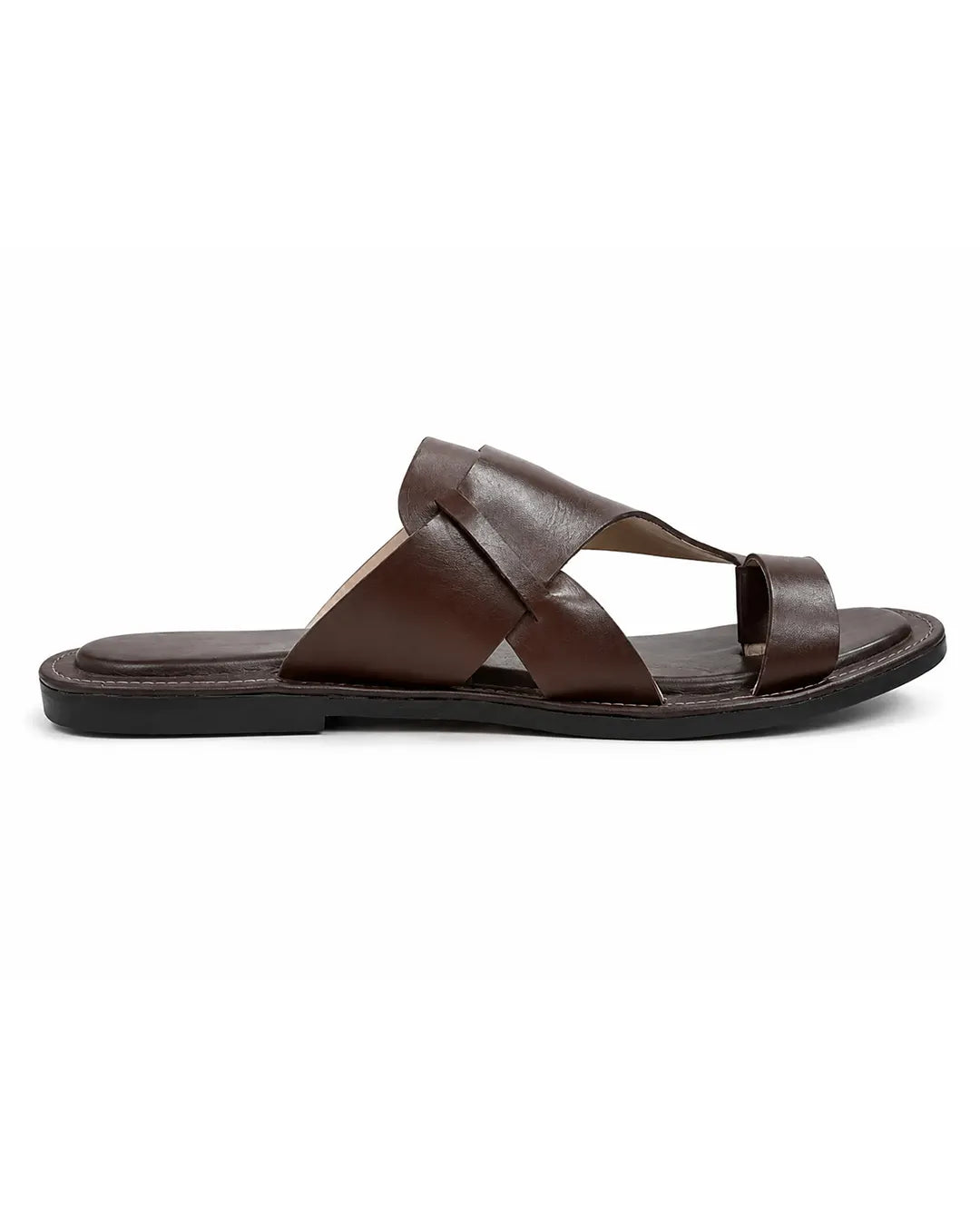Brio – Tan Milled Leather Sandals for Men