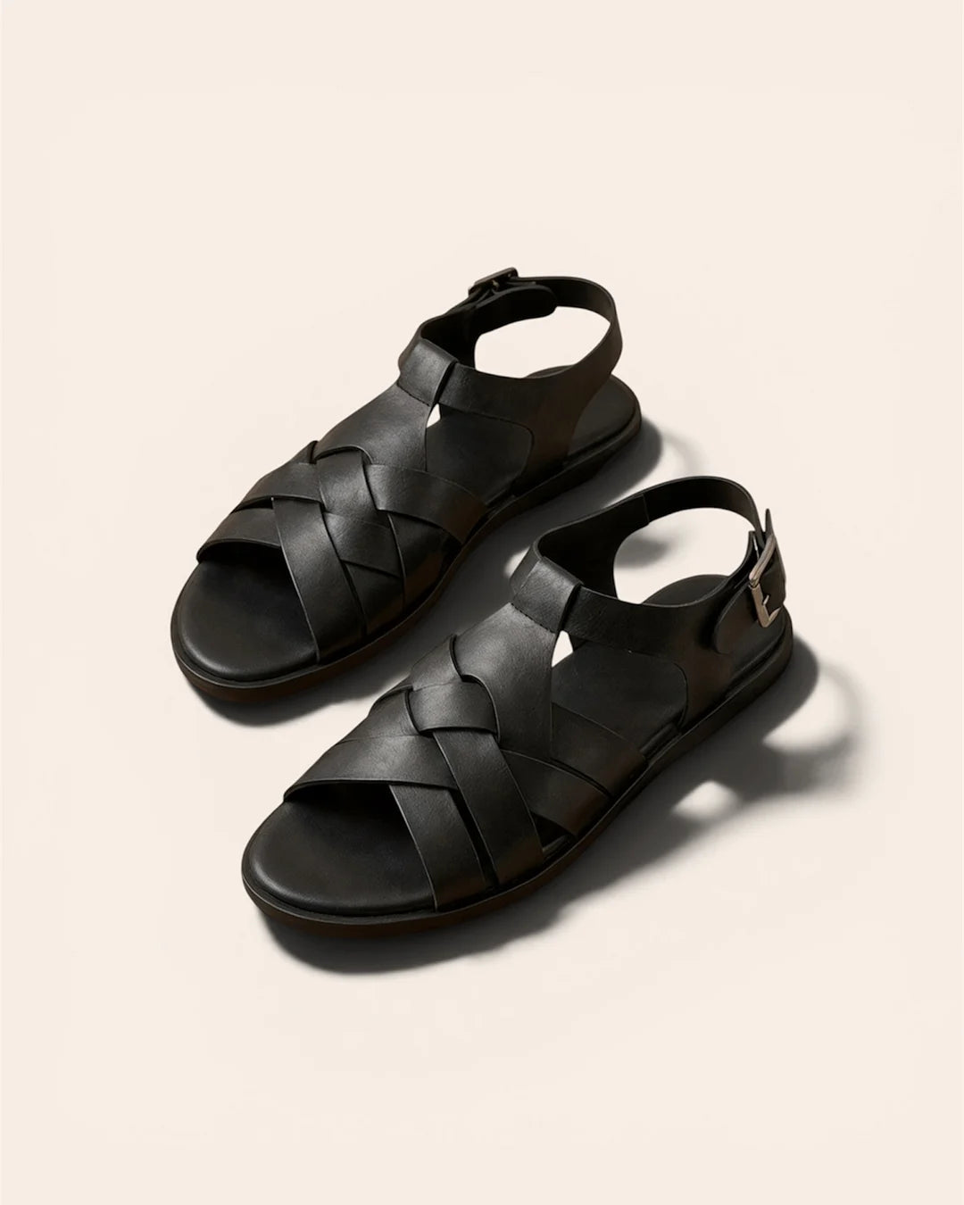 Ombra – Tan Milled Leather Sandals for Men